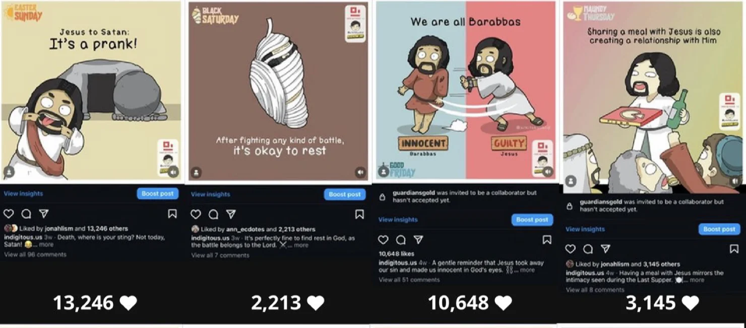 Jesus comic illustrations — Easter series with 13K+ likes
