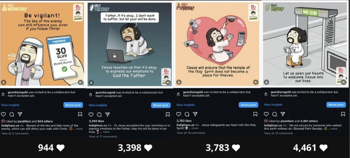 Jesus comic illustrations — Holy Week series